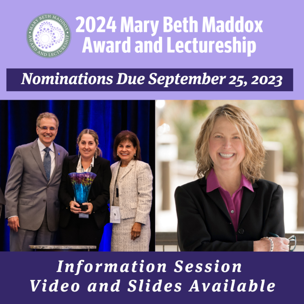 2024 Mary Beth Maddox Award and Lectureship Info Session Summary