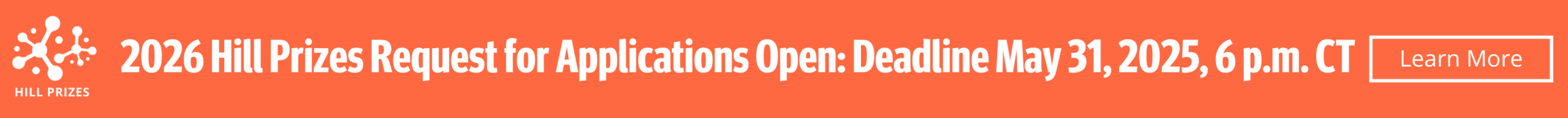 2026 Hill Prizes Applications Banner