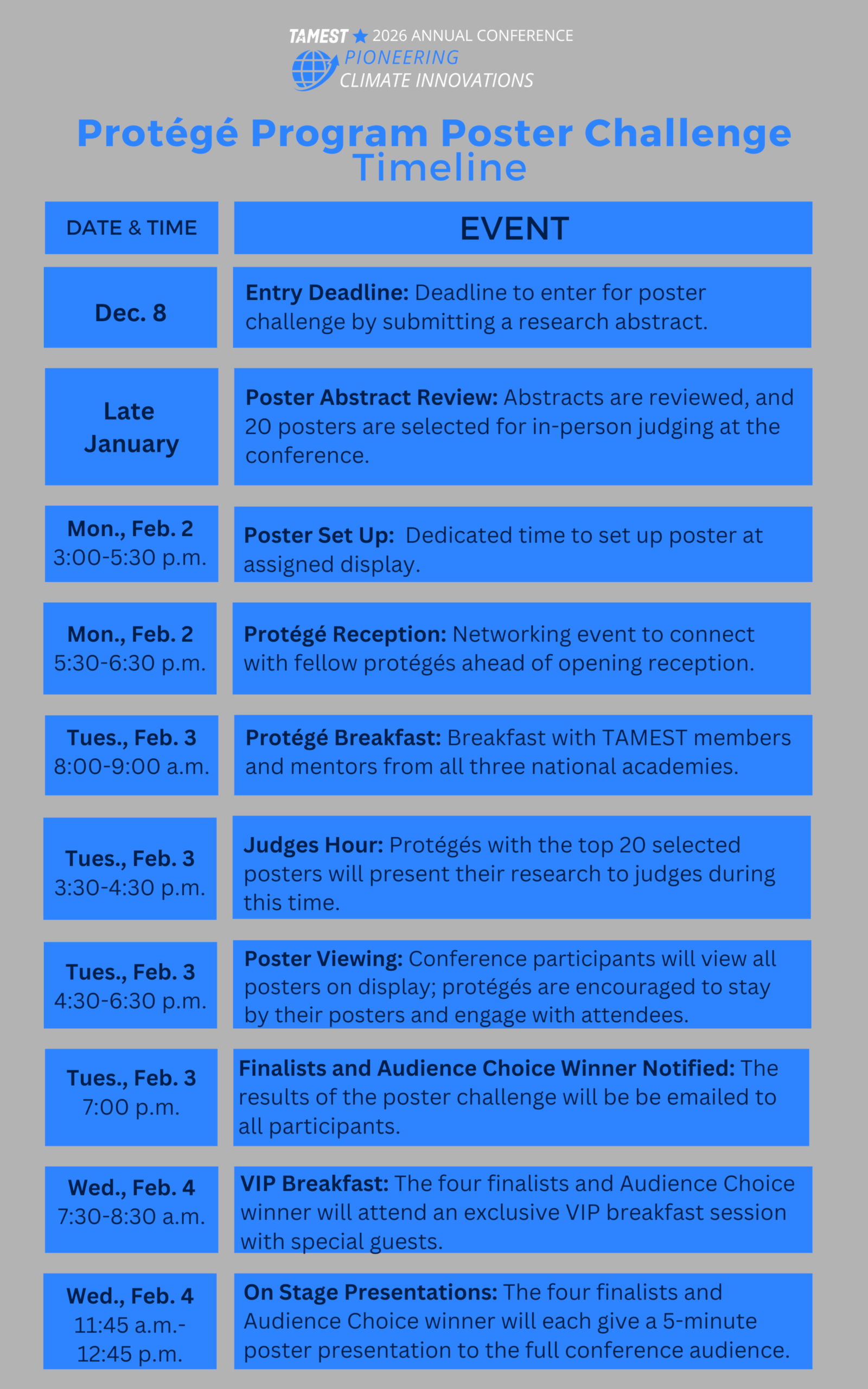 TAMEST 2026 Protégé Program Poster Challenge