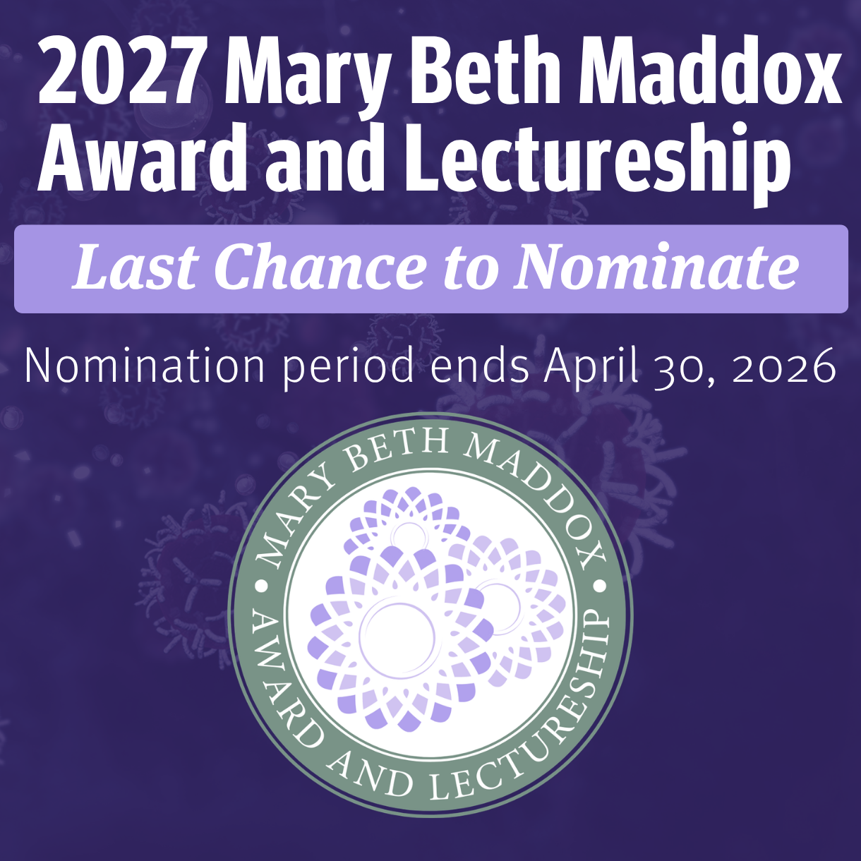 Mary Beth Maddox Award Last Week to Nominate