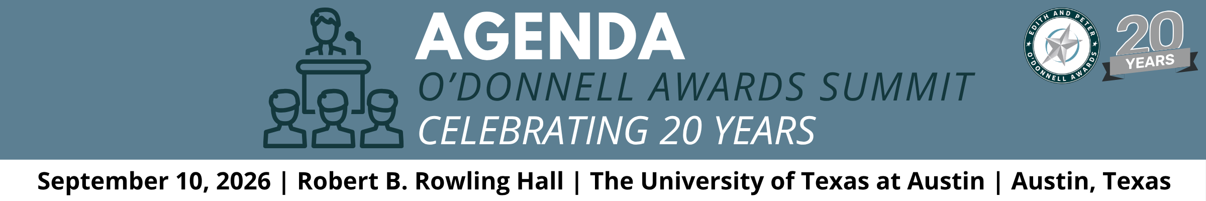 Edith and Peter O’Donnell Awards Summit Agenda