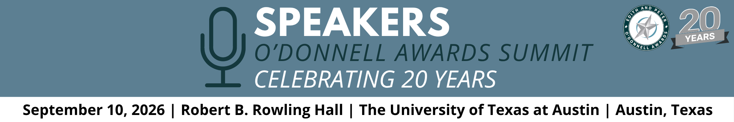 Edith and Peter O’Donnell Awards Summit Speakers