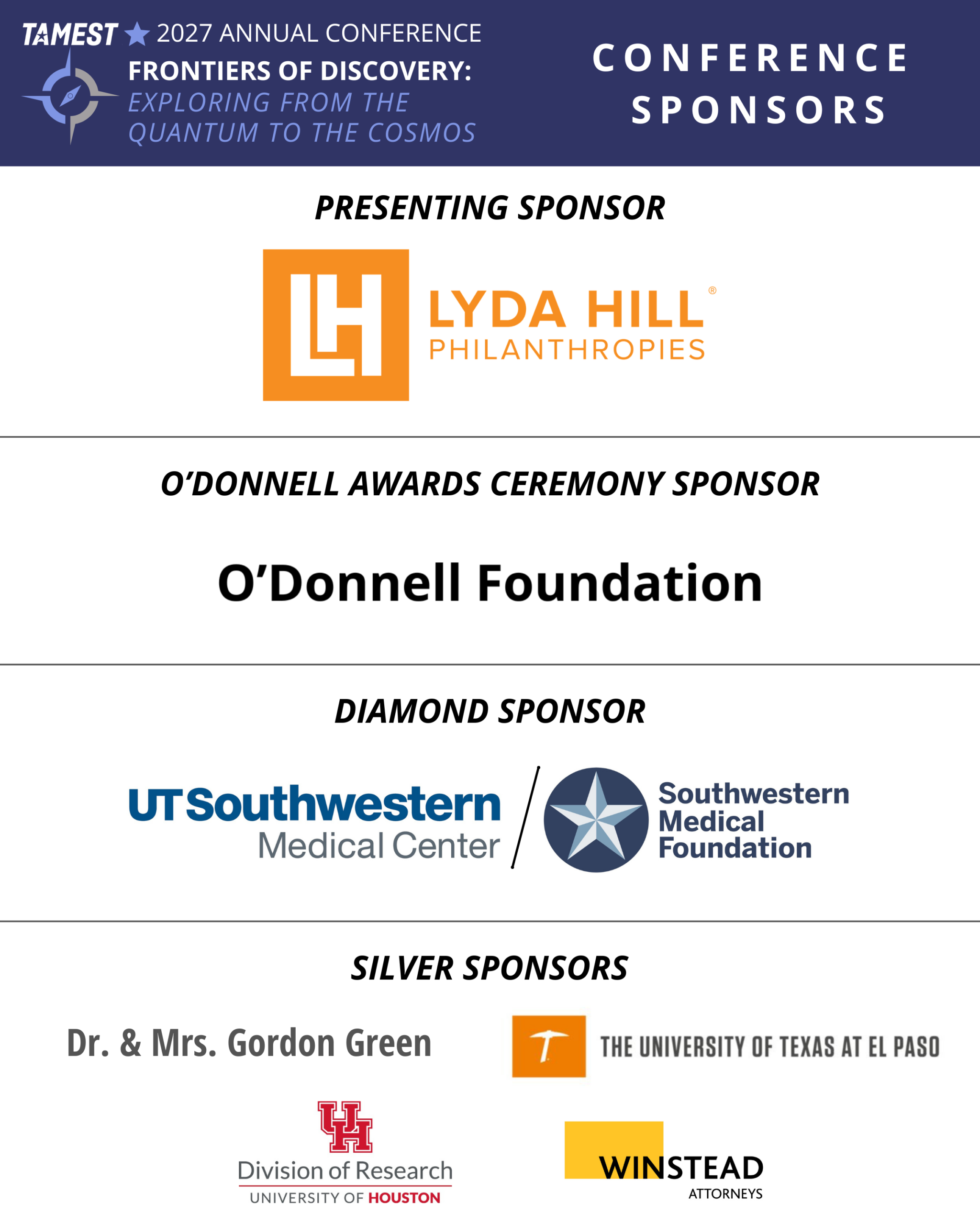 TAMEST 2027 Annual Conference Sponsors