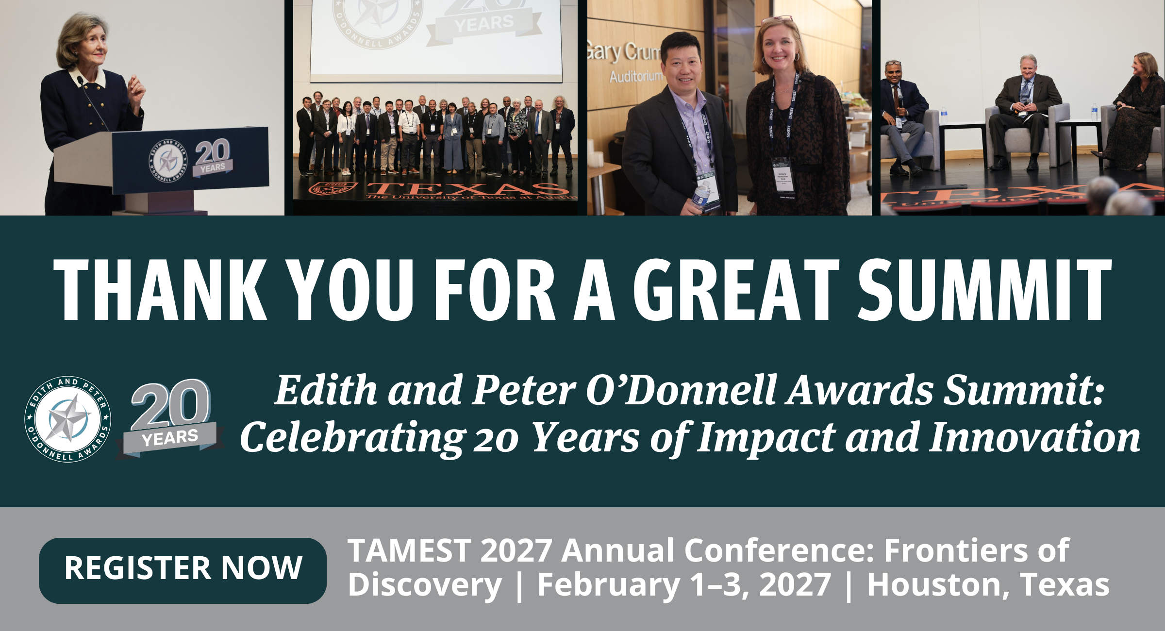 Edith and Peter O’Donnell Awards Summit Thank You